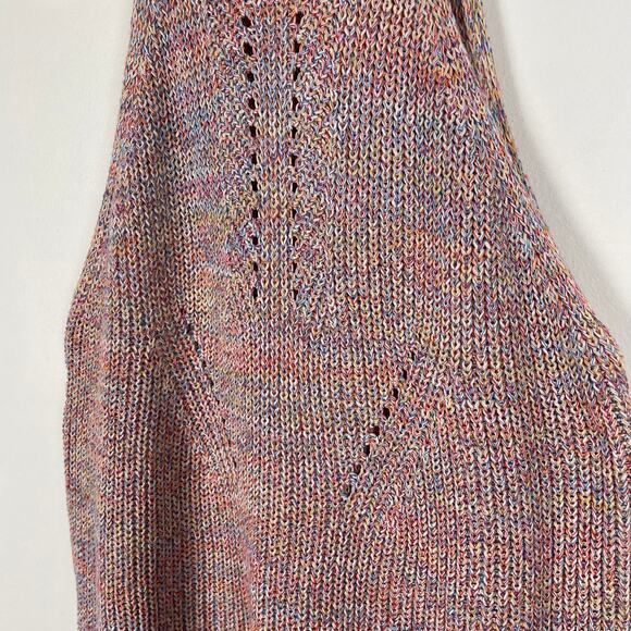 Anthropologie Isla Sweater Tank Size XL Pointelle Knit Halter Rainbow Pastel - Picture 10 of 14